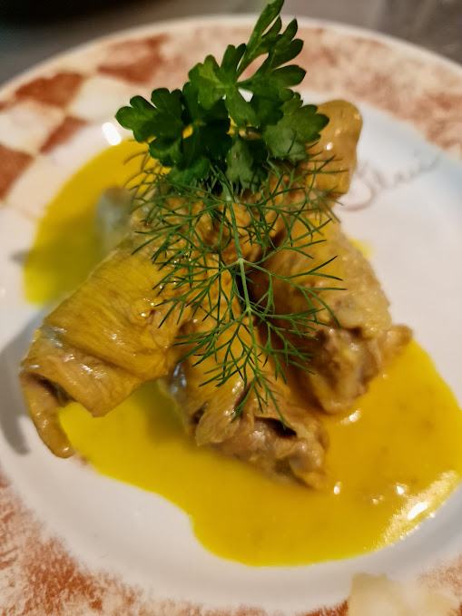 Involtini al forno con zafferano